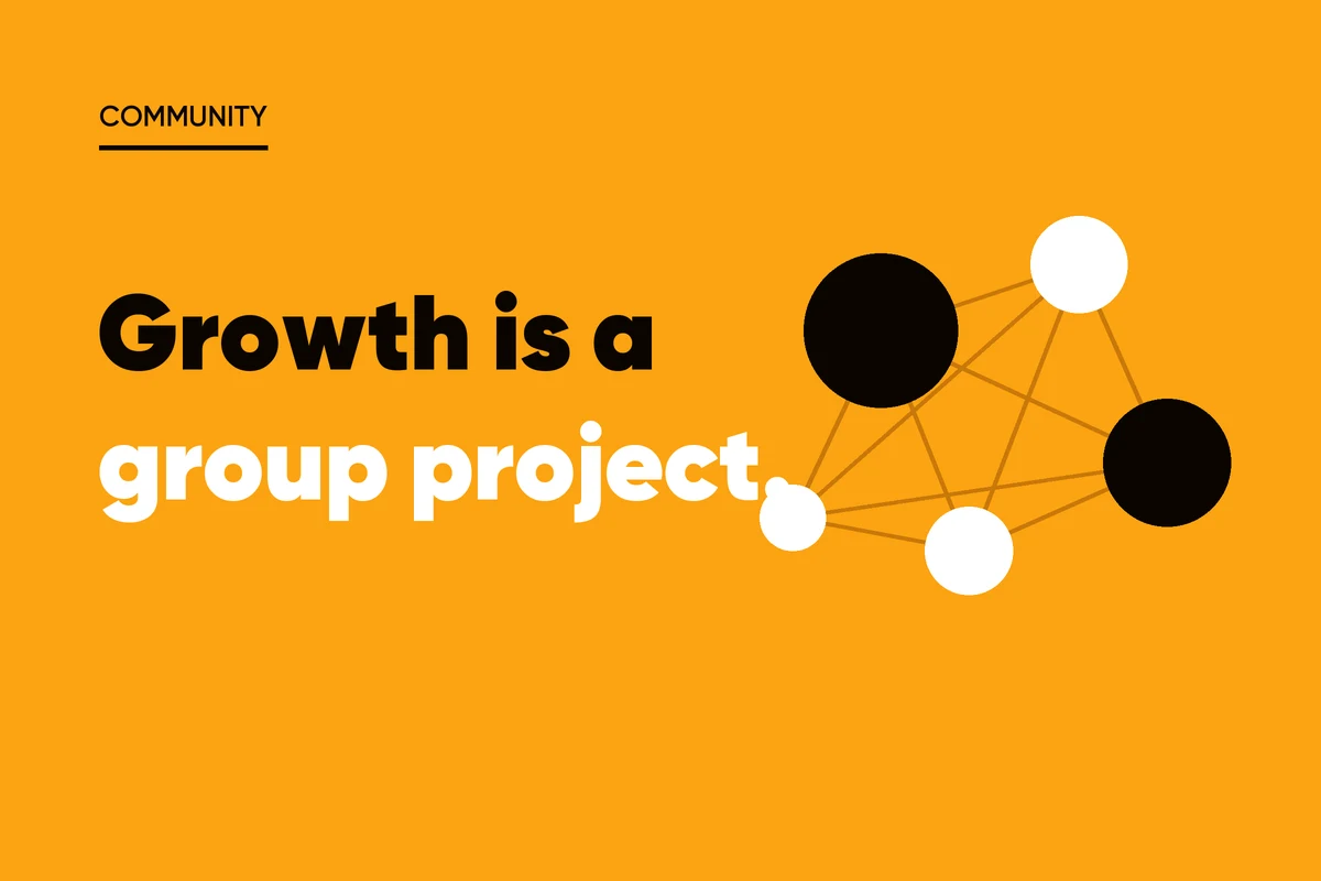 Connected circles of different sizes representing community-led growth