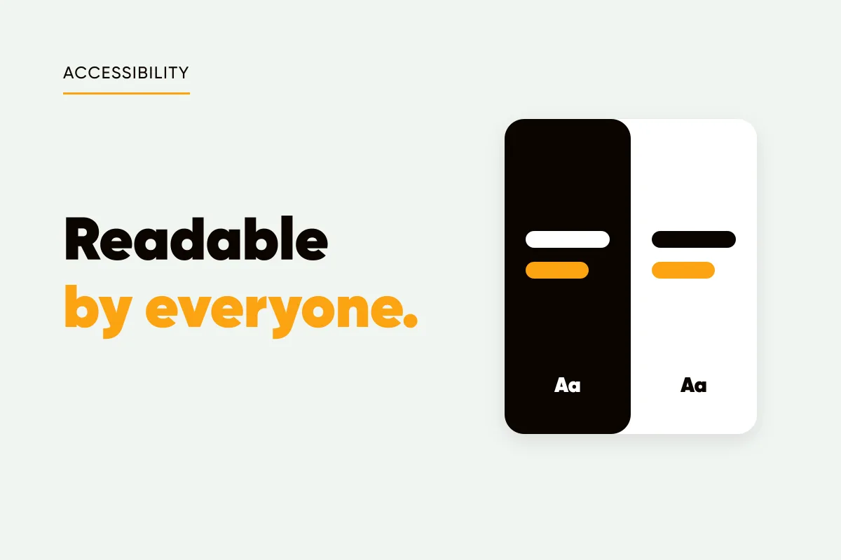 Branded cover with a split contrast card and the headline readable by everyone