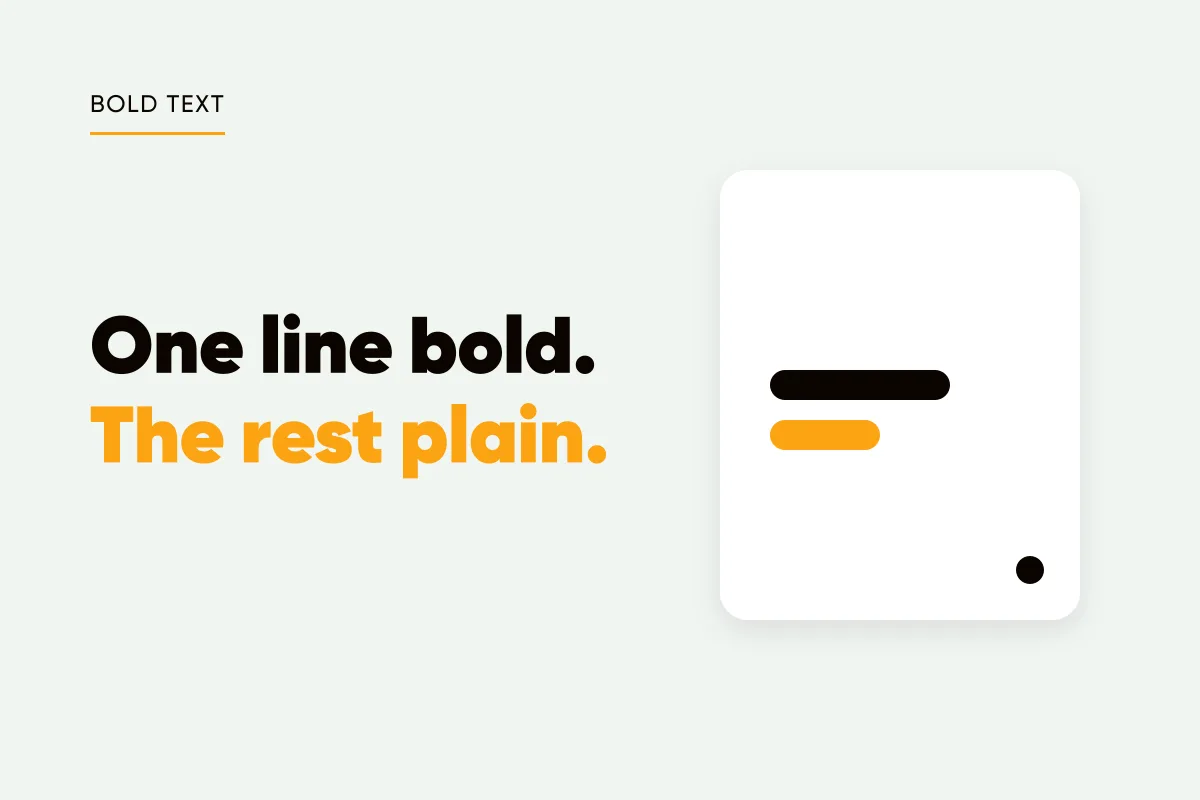 Branded cover with a post card holding a dark bar and one amber bar and the headline one line bold, the rest plain