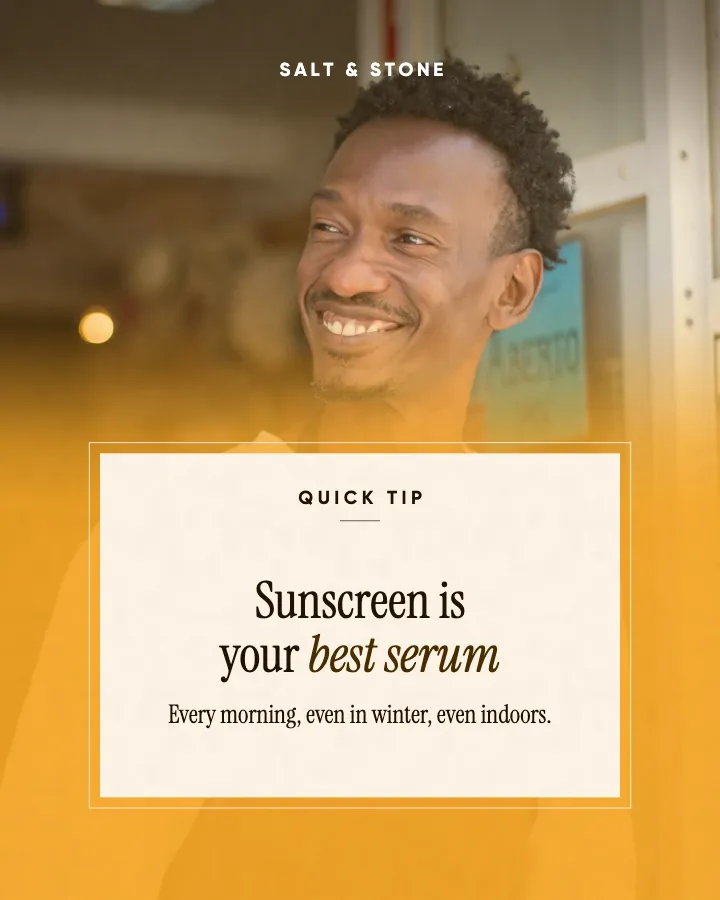 Salt & Stone post: "Sunscreen is your best serum" (tip, Editorial style)